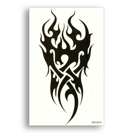EREBEX Temporary Tattoo Tribal Totems Black Dragon Fire Sticker Size 19x12CM - 1PC.